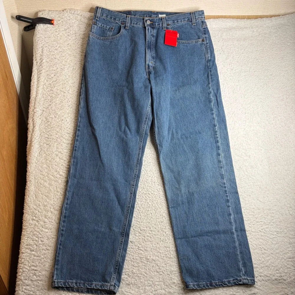 NEW Vintage Levis 569 Loose Straight Fit Jeans Made in USA Blue Denim 38x32
